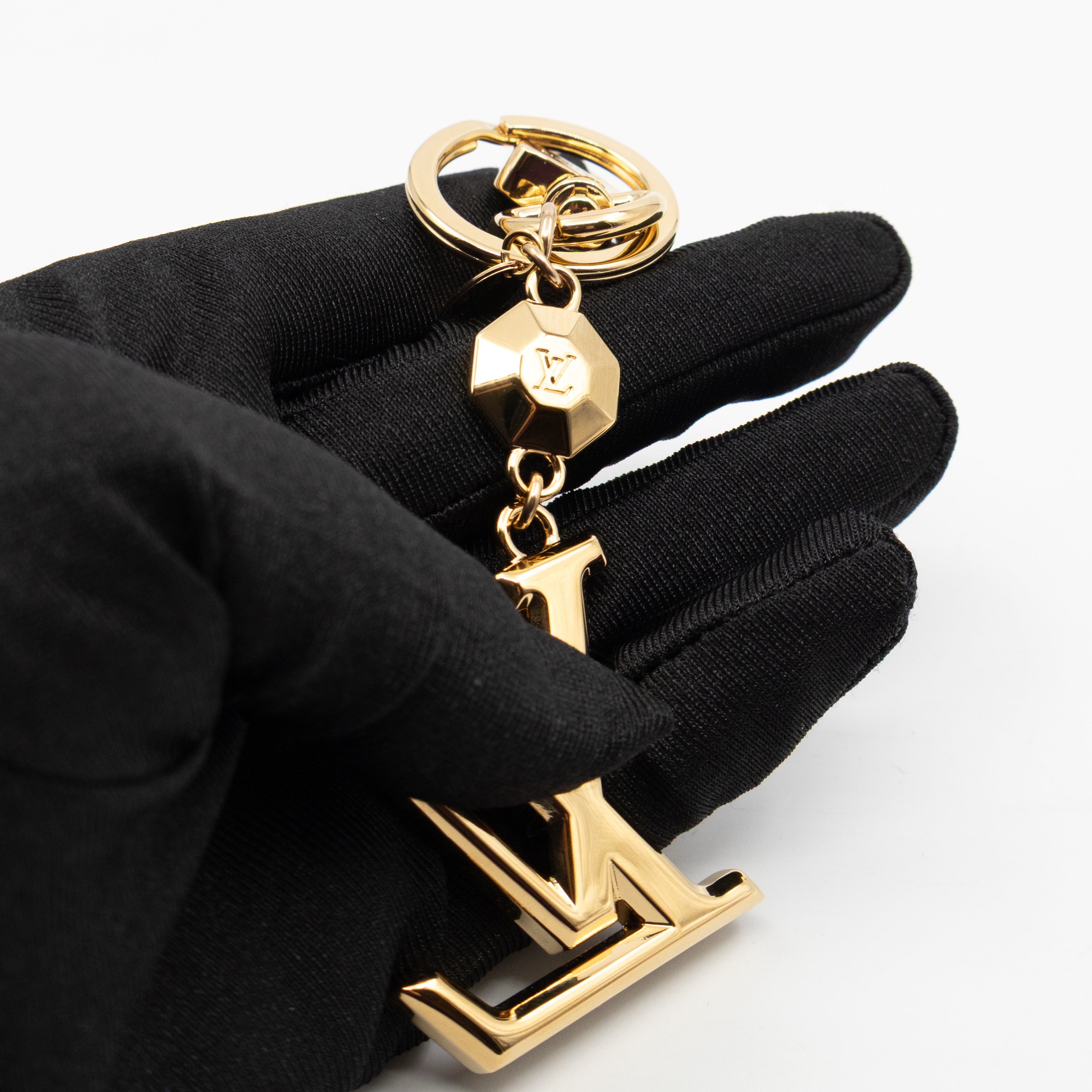 Facettes Bag Charm & Key Holder Gold
