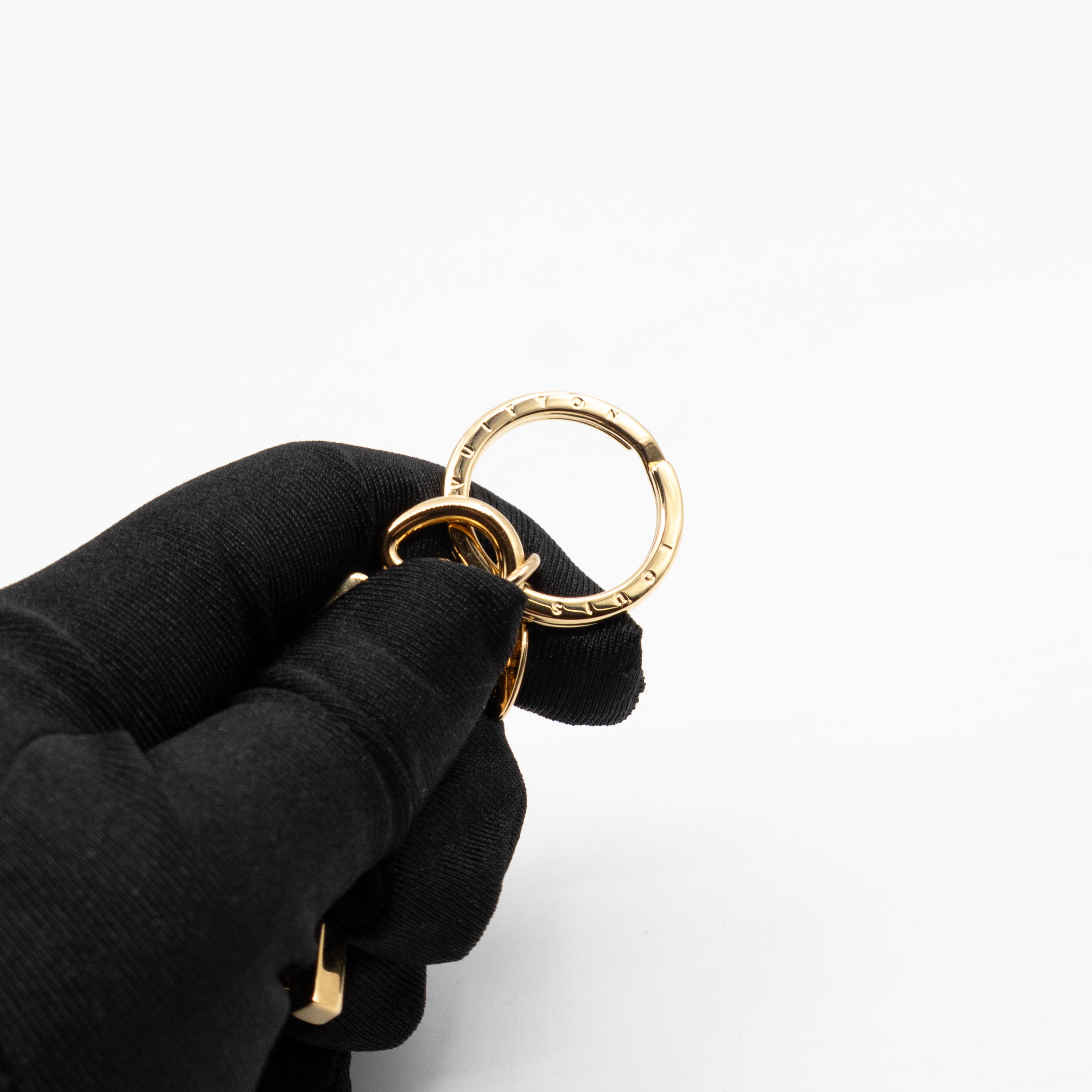 Facettes Bag Charm & Key Holder Gold