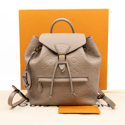 Montsouris PM Backpack Tourterelle Monogram Empreinte