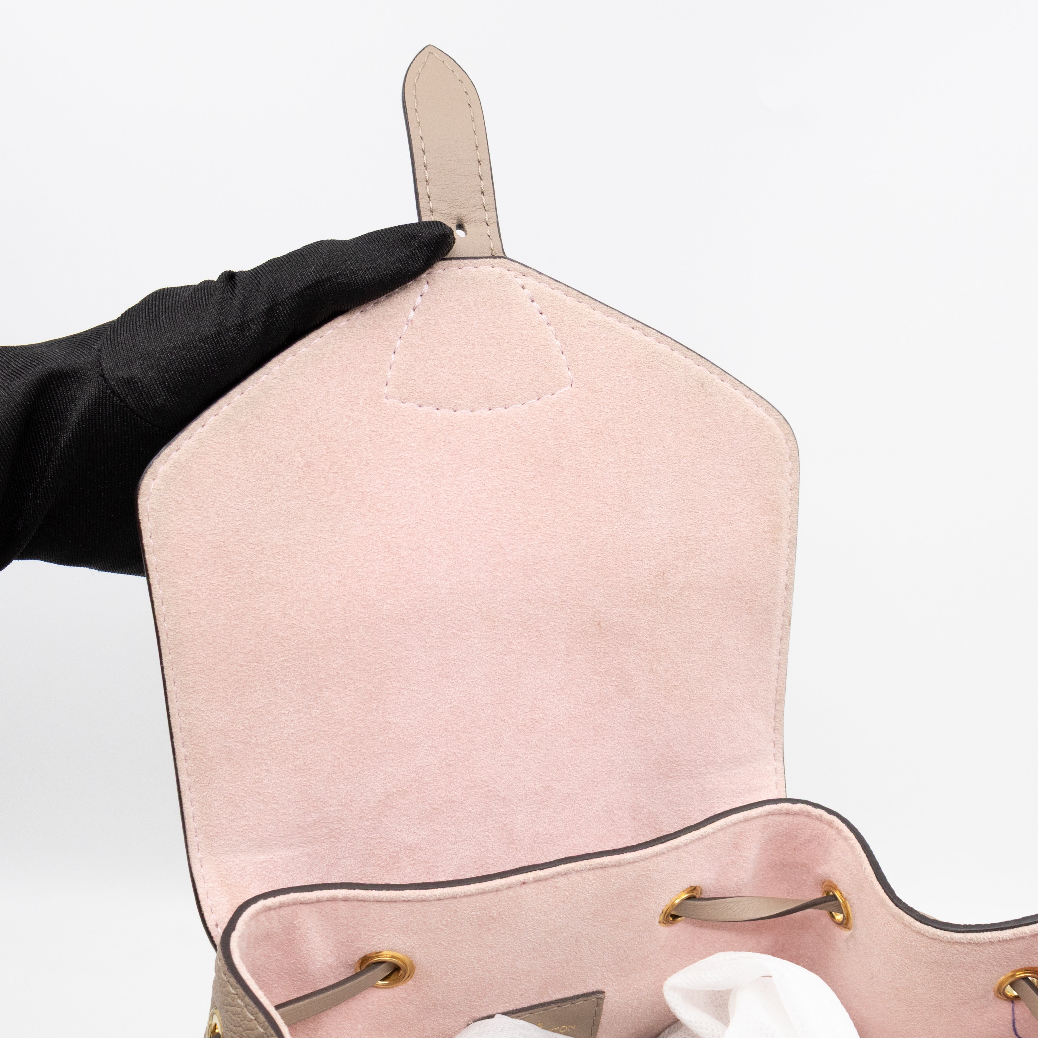 Montsouris PM Backpack Tourterelle Monogram Empreinte