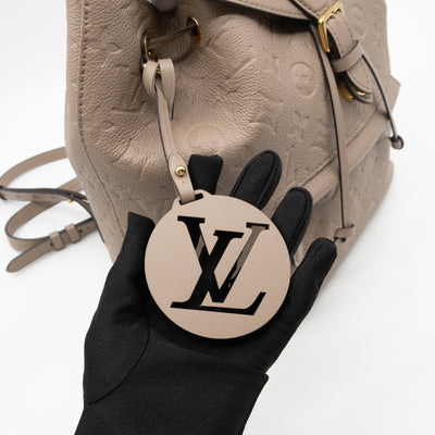 Montsouris PM Backpack Tourterelle Monogram Empreinte