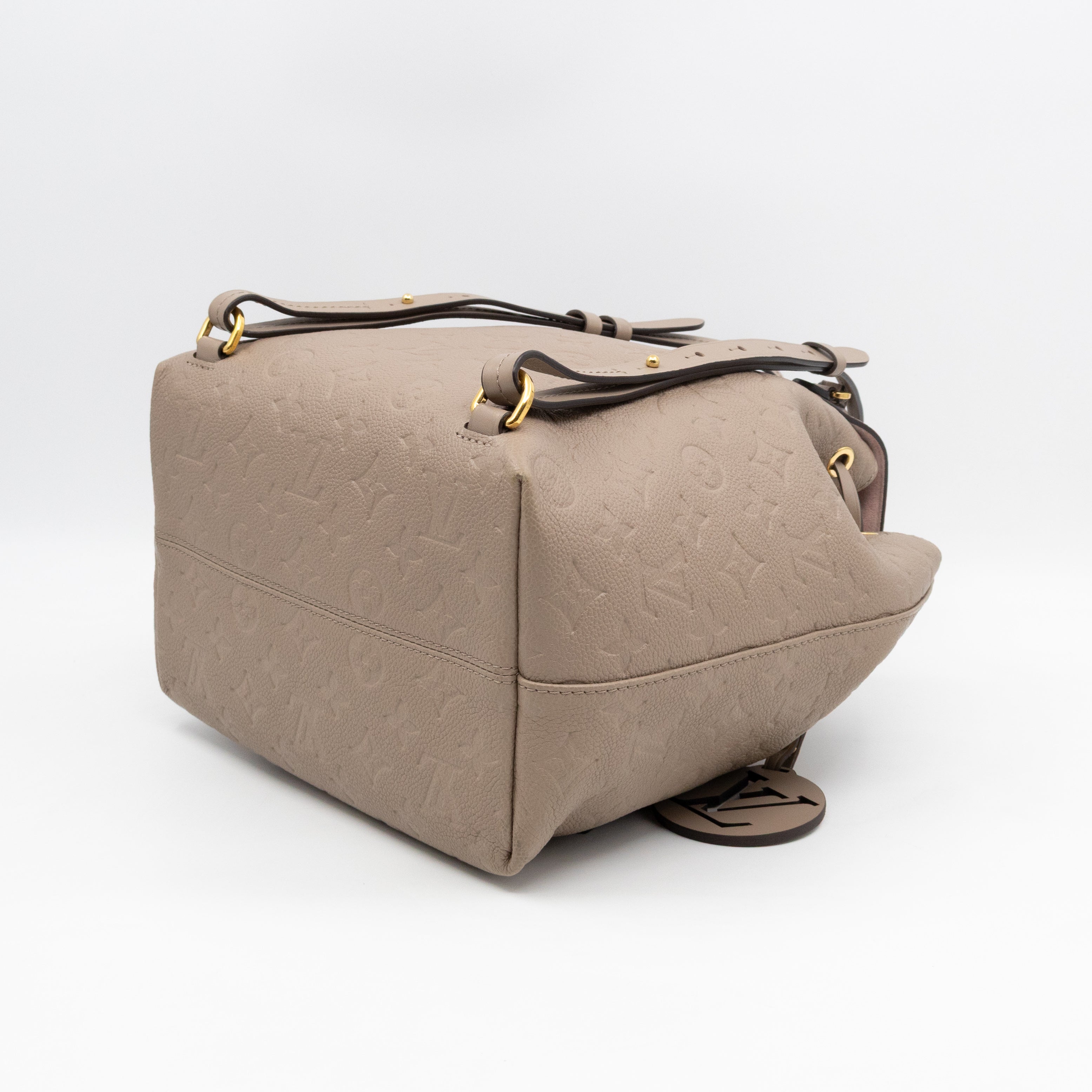 Montsouris PM Backpack Tourterelle Monogram Empreinte