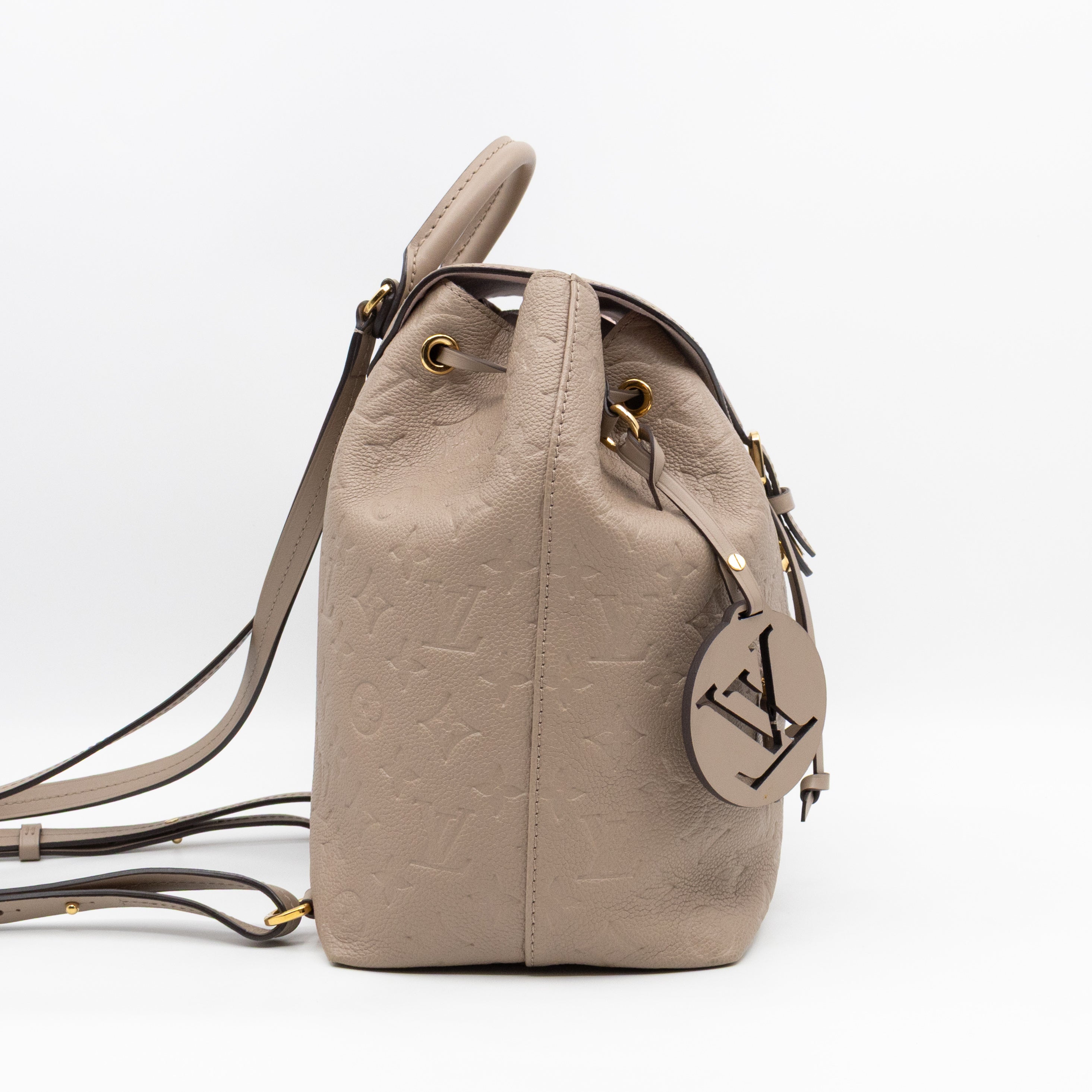 Montsouris PM Backpack Tourterelle Monogram Empreinte