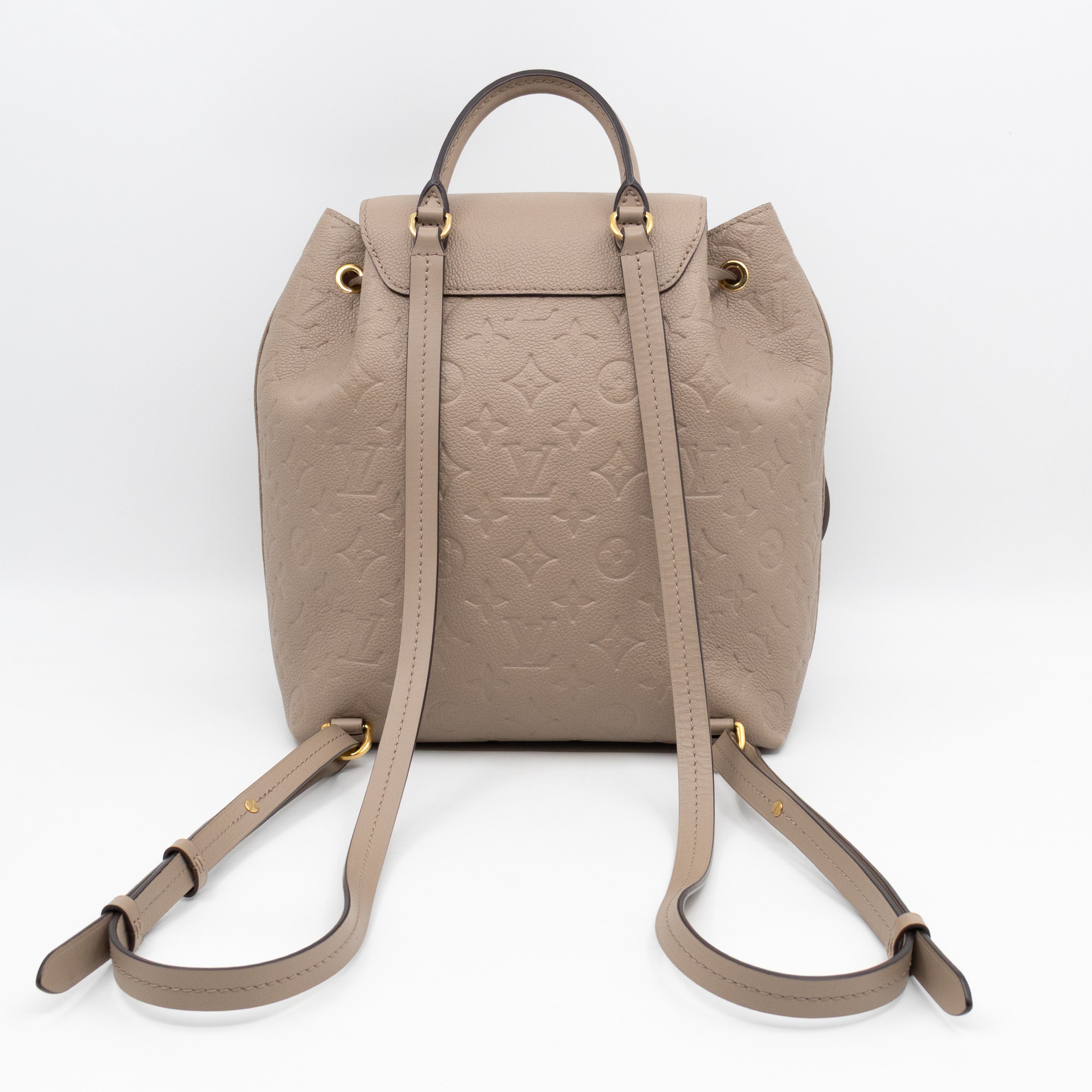 Montsouris PM Backpack Tourterelle Monogram Empreinte