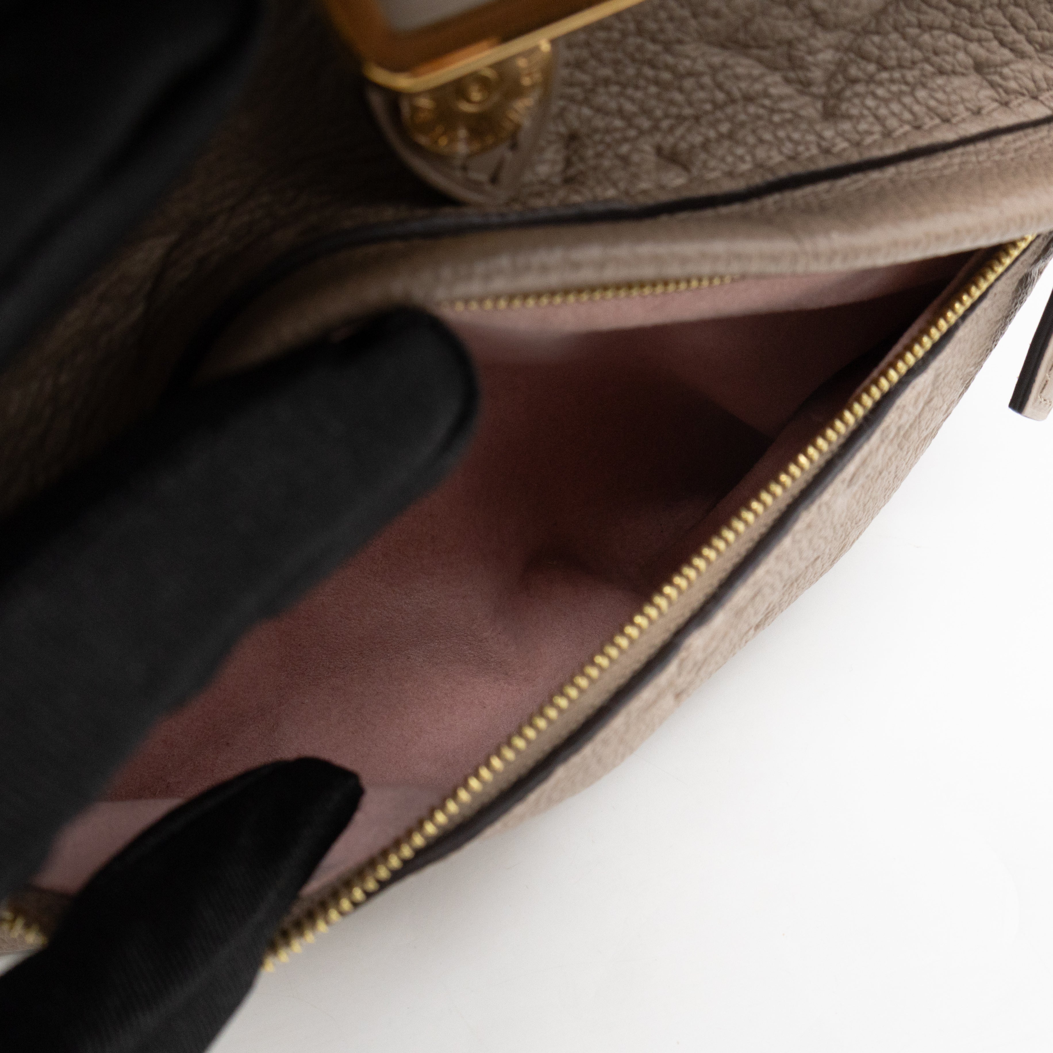 Montsouris PM Backpack Tourterelle Monogram Empreinte
