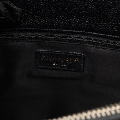 GST Grand Shopping Tote Black Caviar Gold