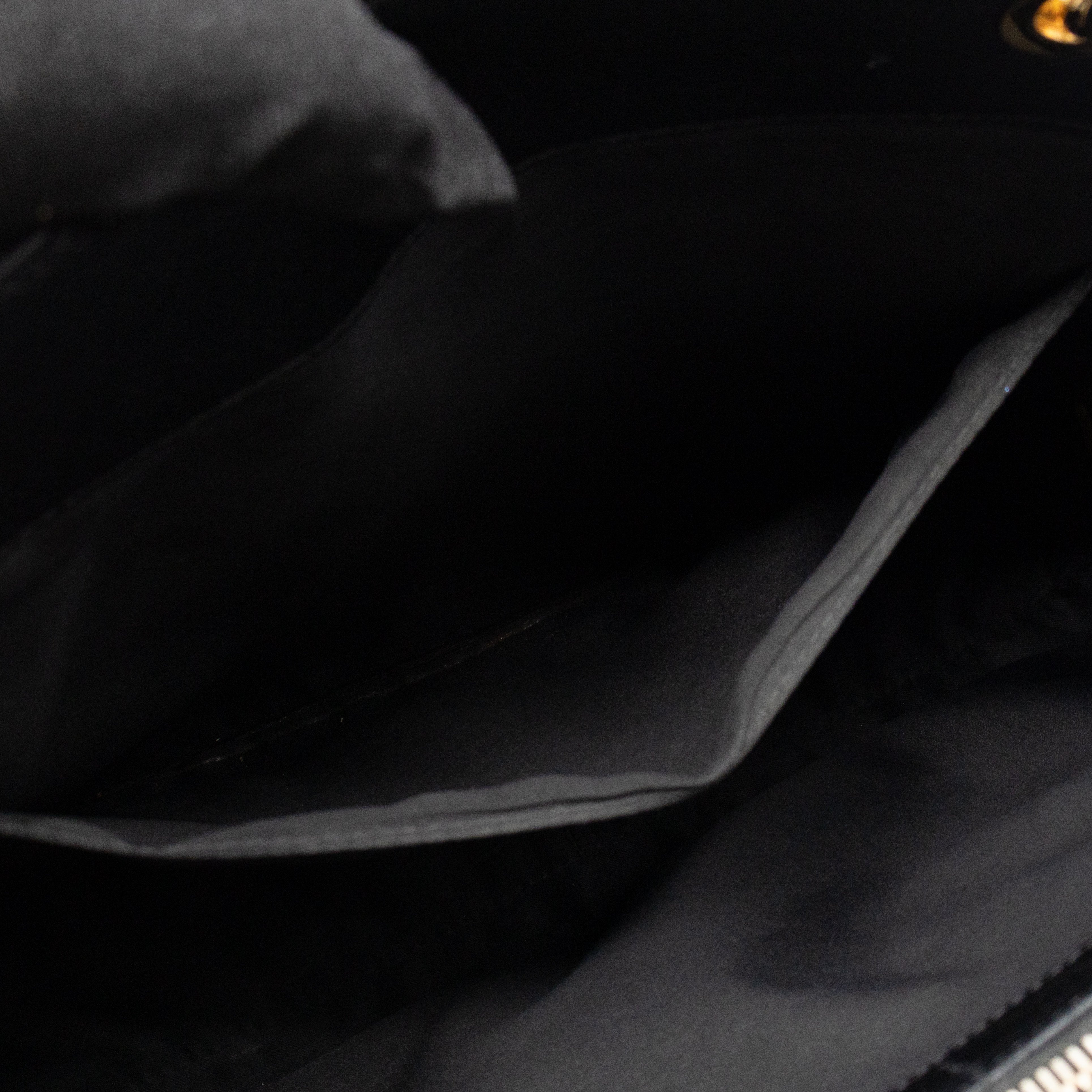 GST Grand Shopping Tote Black Caviar Gold