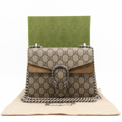 Dionysus Mini GG Supreme Brown Suede