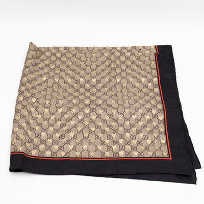 Silk Scarf 90 GG Supreme Gold Bees