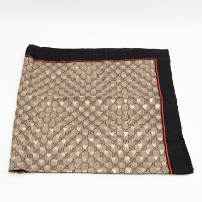 Silk Scarf 90 GG Supreme Gold Bees