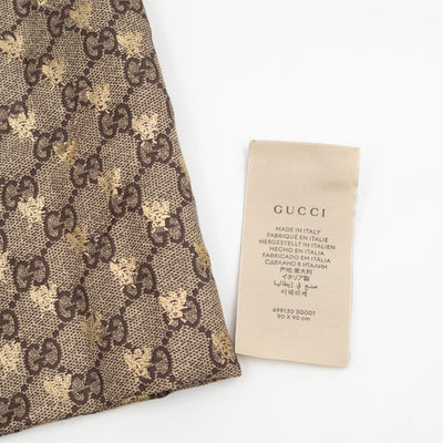 Silk Scarf 90 GG Supreme Gold Bees