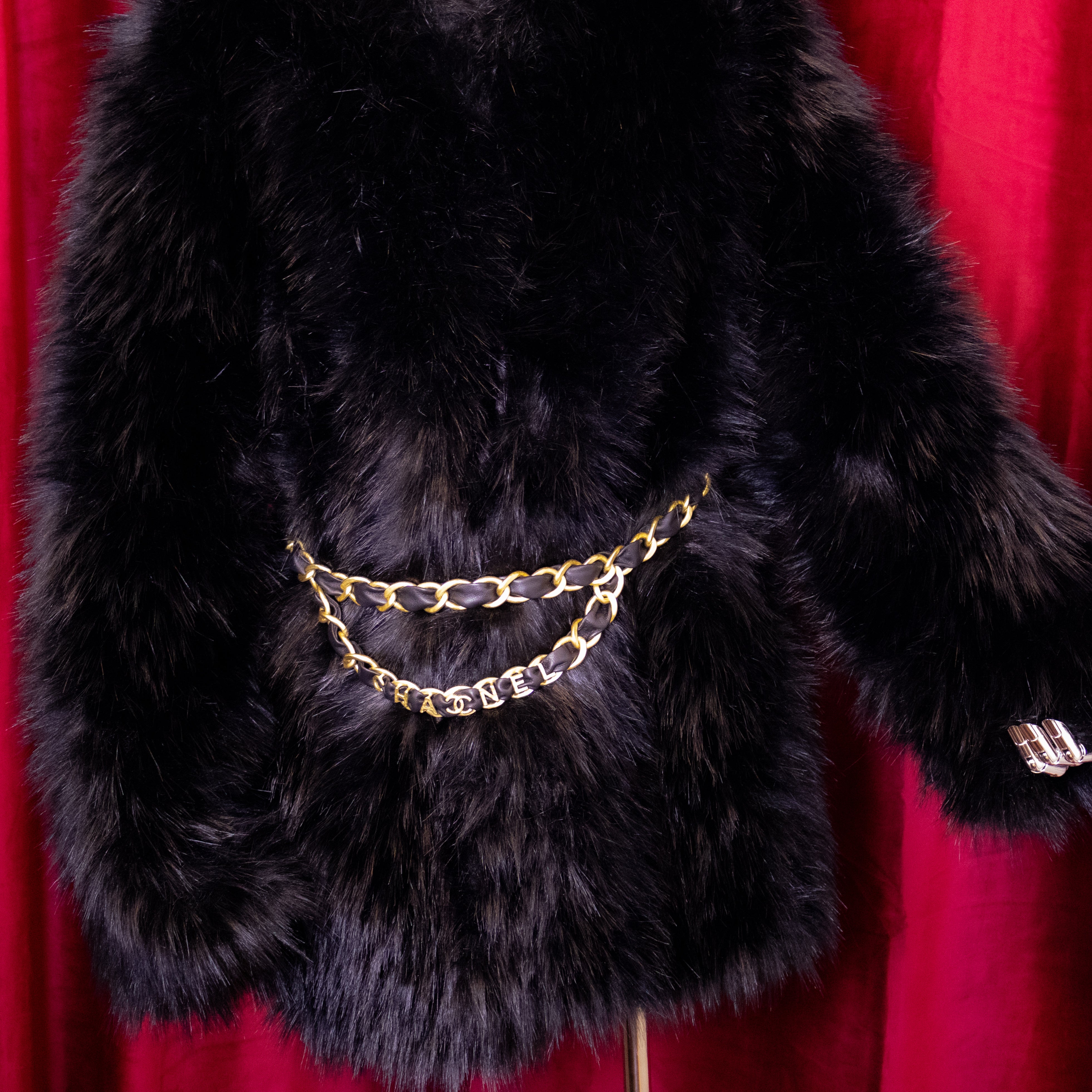 Leather Chain Necklace & Belt with Letters Matte Gold