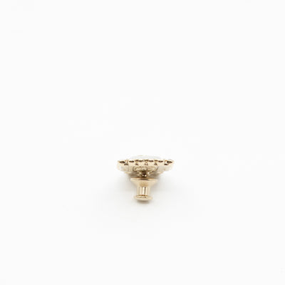 Perfume Bottle Pearl Crystal Pin Light Gold
