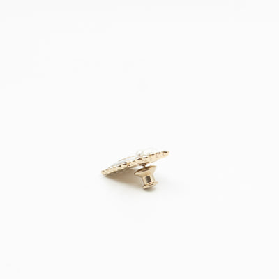 Perfume Bottle Pearl Crystal Pin Light Gold