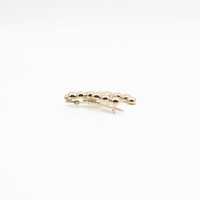 CC Beaded Barrette Hairpin Light Gold Plated