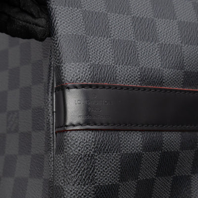 Keepall 55 Bandouliere Damier Graphite Rouge