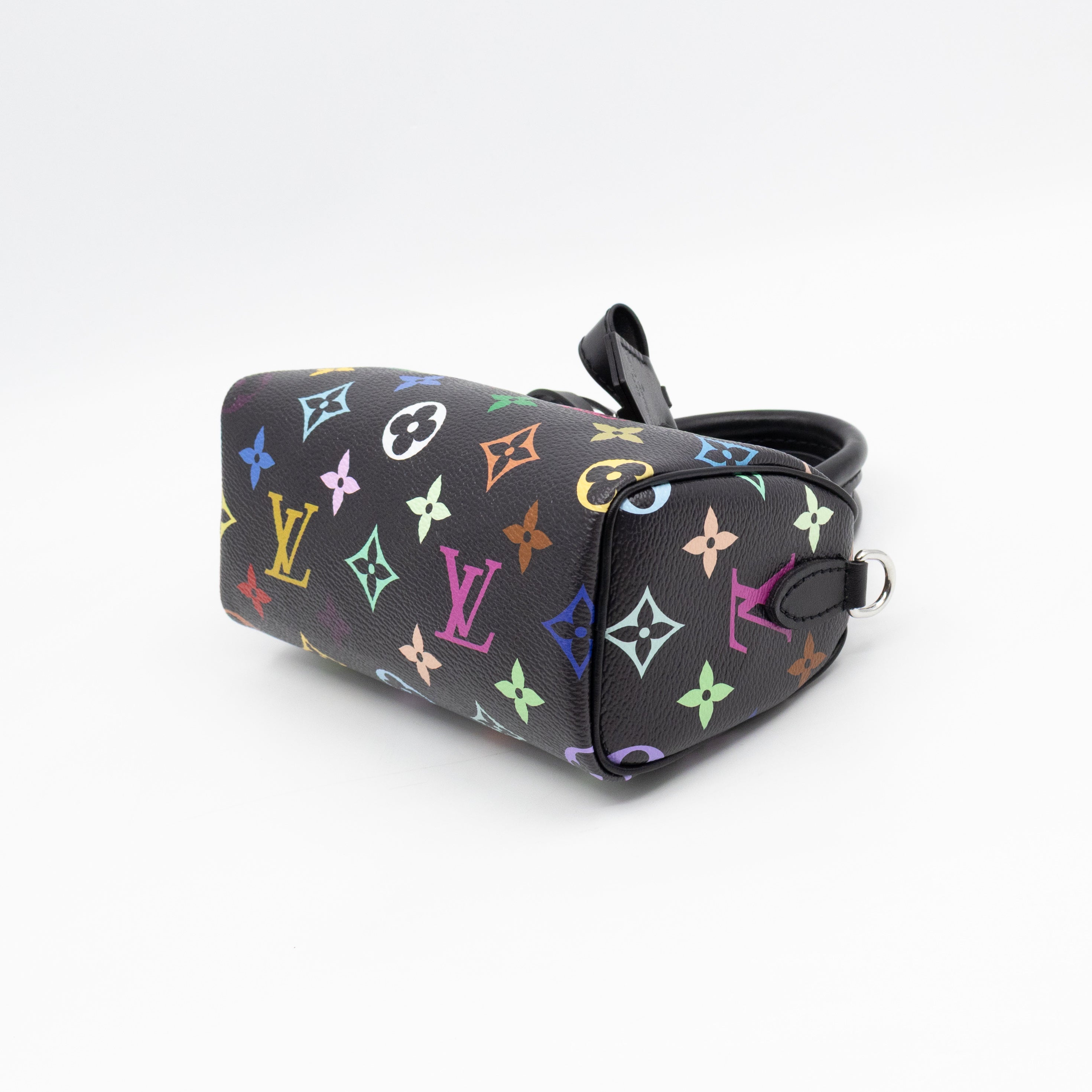 Nano Speedy LV x TM Black Multicolor leather