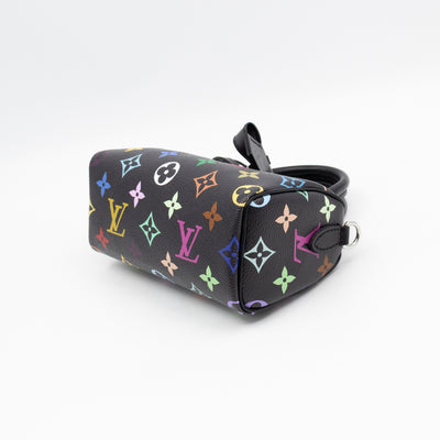 Nano Speedy LV x TM Black Multicolor leather