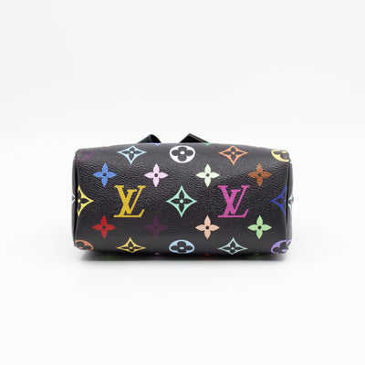 Nano Speedy LV x TM Black Multicolor leather