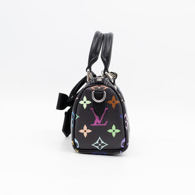 Nano Speedy LV x TM Black Multicolor leather
