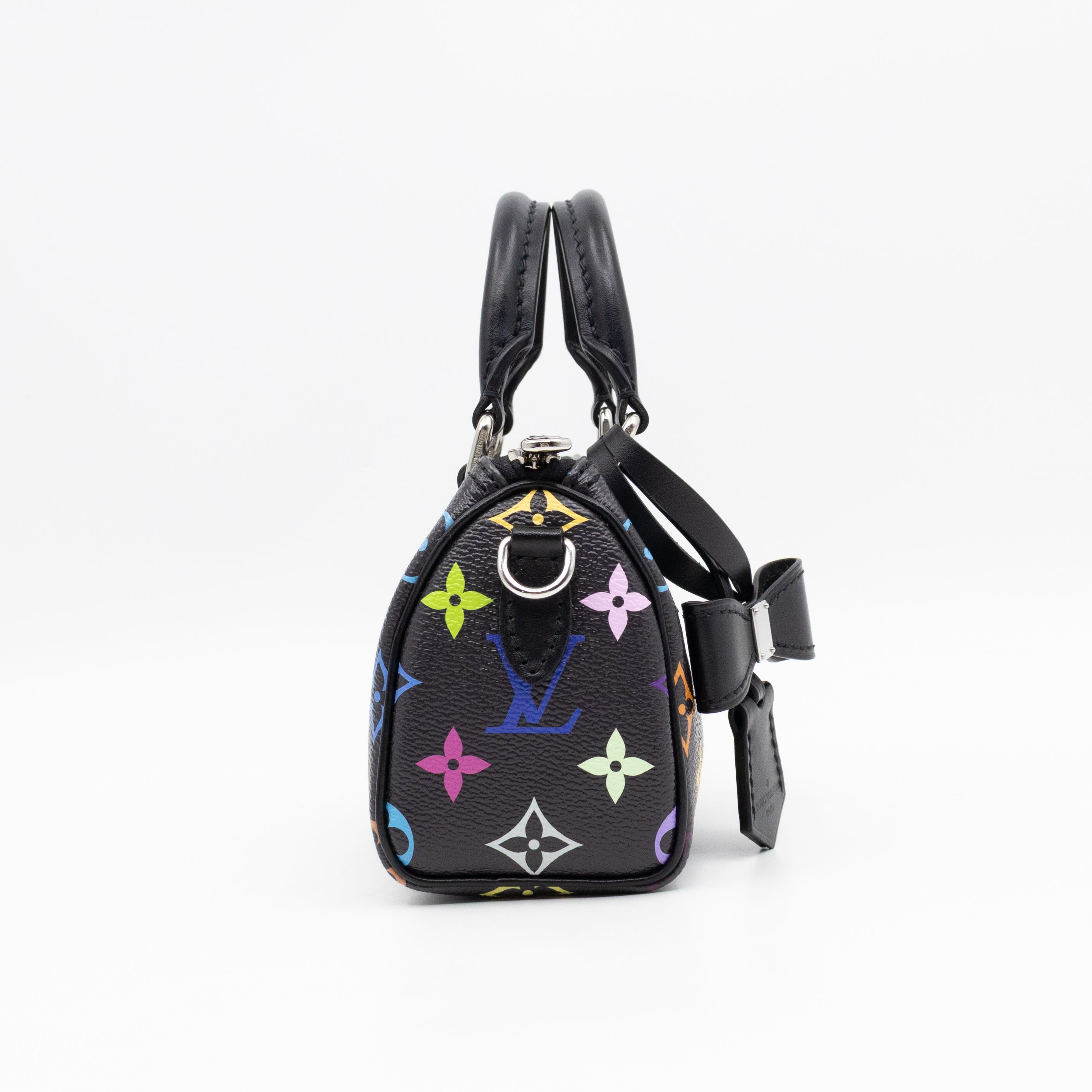 Nano Speedy LV x TM Black Multicolor leather