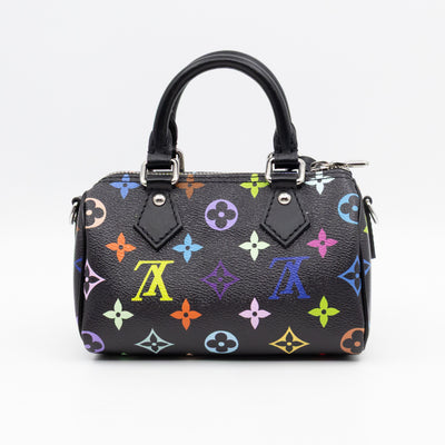 Nano Speedy LV x TM Black Multicolor leather