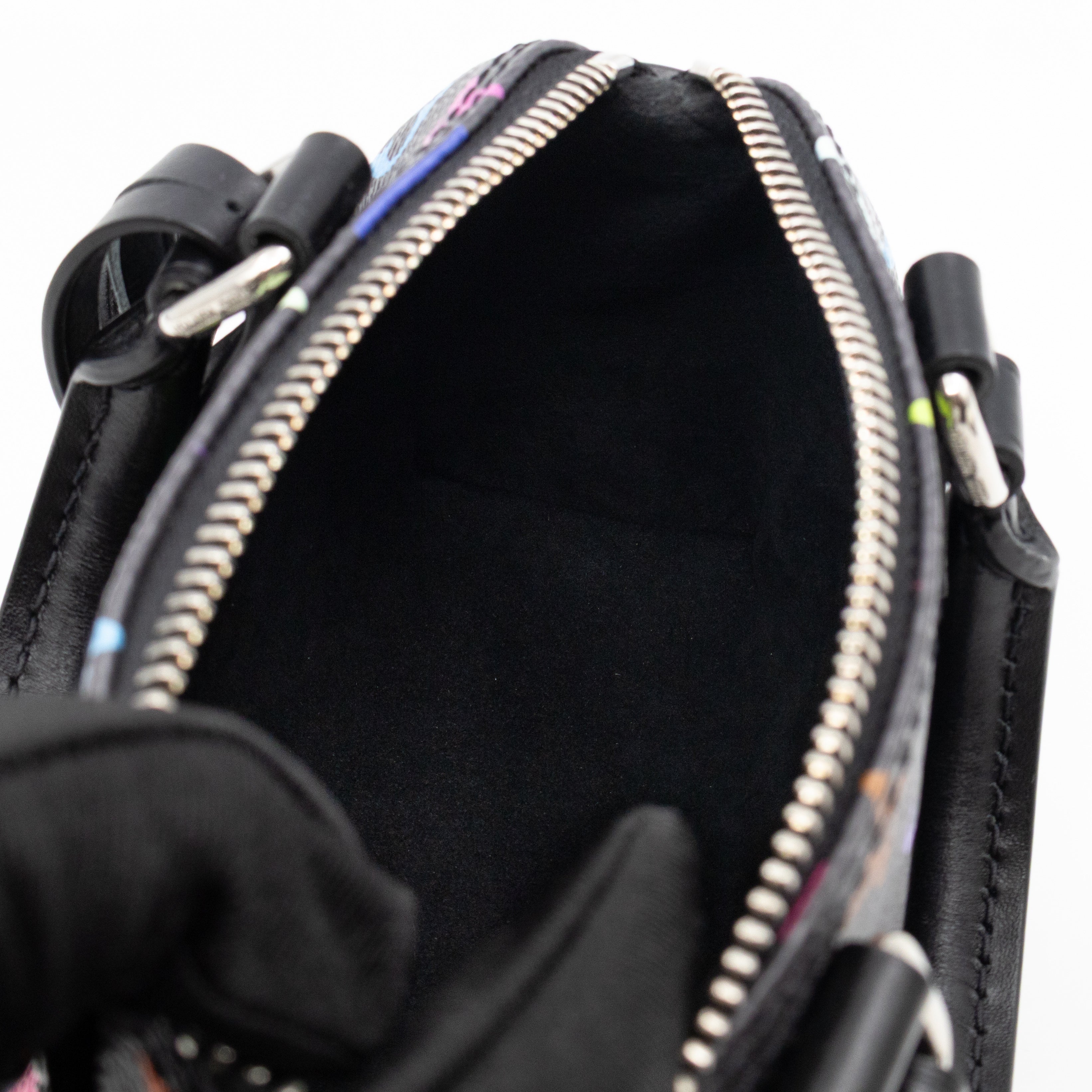 Nano Speedy LV x TM Black Multicolor leather