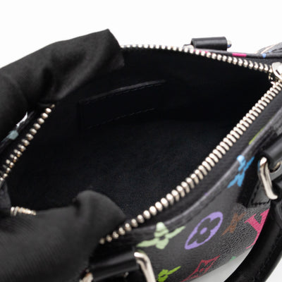 Nano Speedy LV x TM Black Multicolor leather
