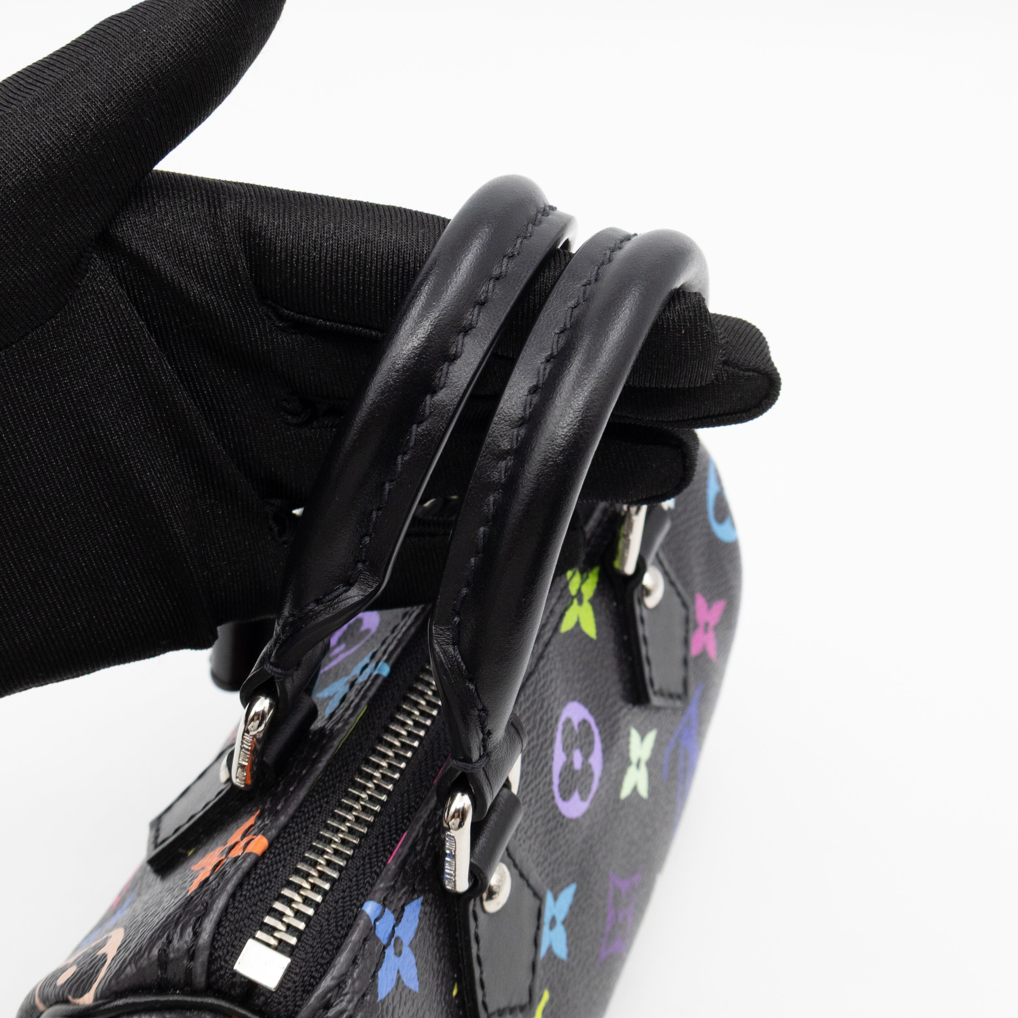 Nano Speedy LV x TM Black Multicolor leather