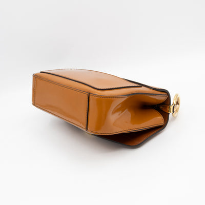 C Bag Small Brown Patent Leather