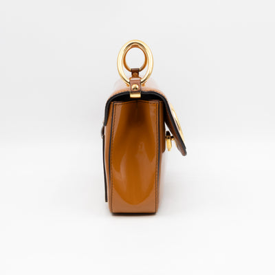 C Bag Small Brown Patent Leather