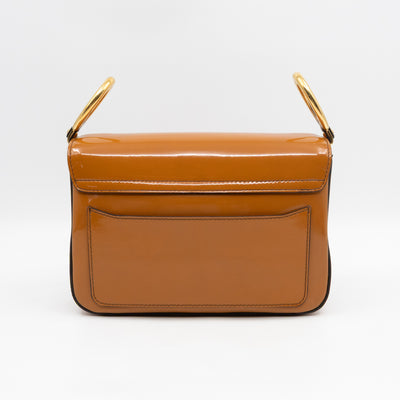 C Bag Small Brown Patent Leather
