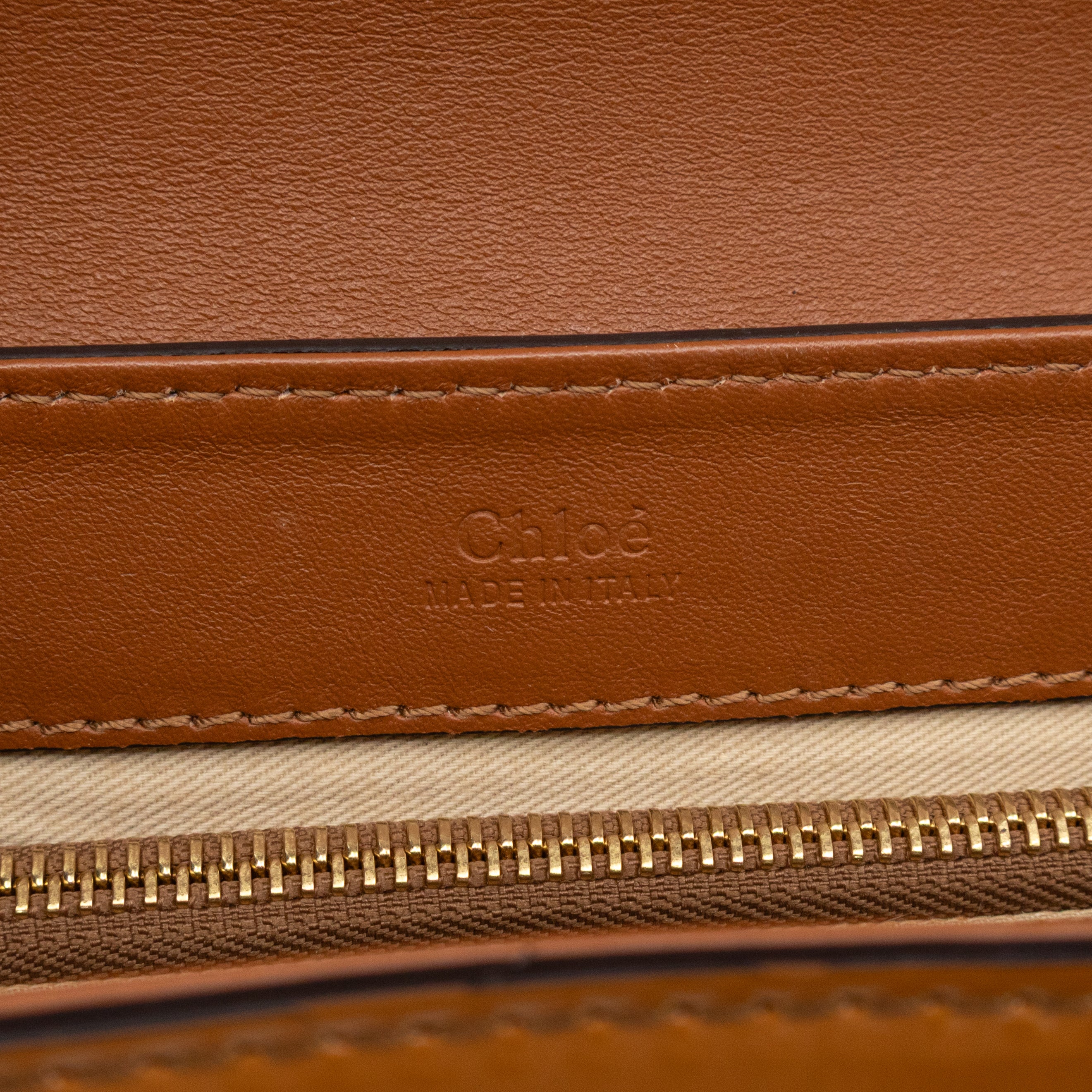 C Bag Small Brown Patent Leather