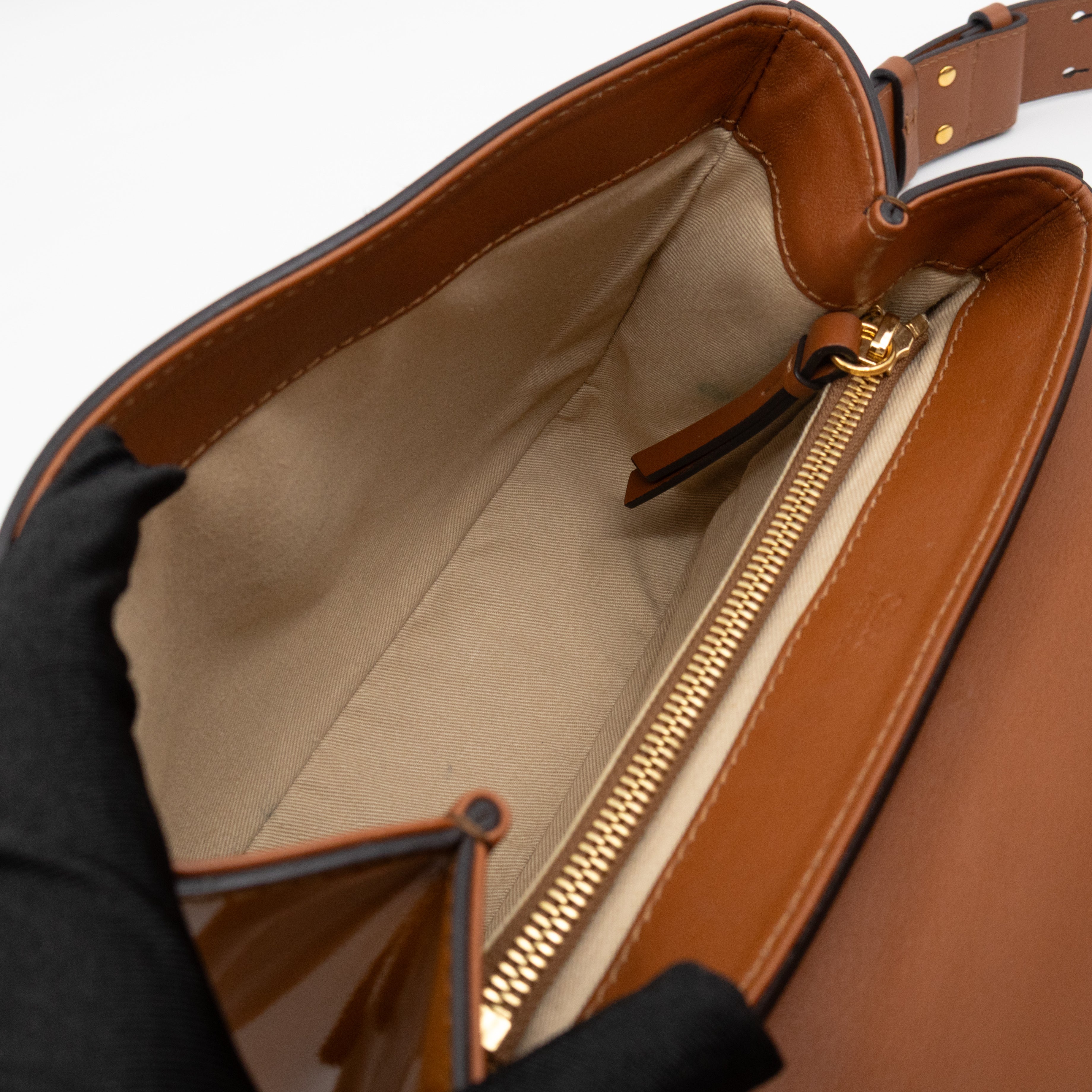 C Bag Small Brown Patent Leather