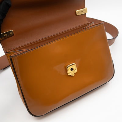 C Bag Small Brown Patent Leather