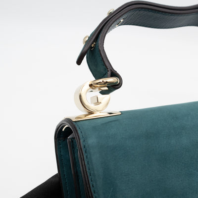1973 Small Top Handle Bag Blue Nubuck
