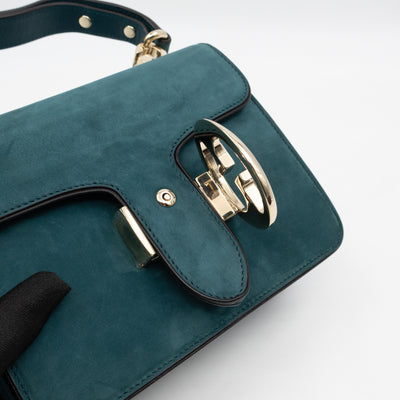 1973 Small Top Handle Bag Blue Nubuck