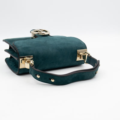 1973 Small Top Handle Bag Blue Nubuck