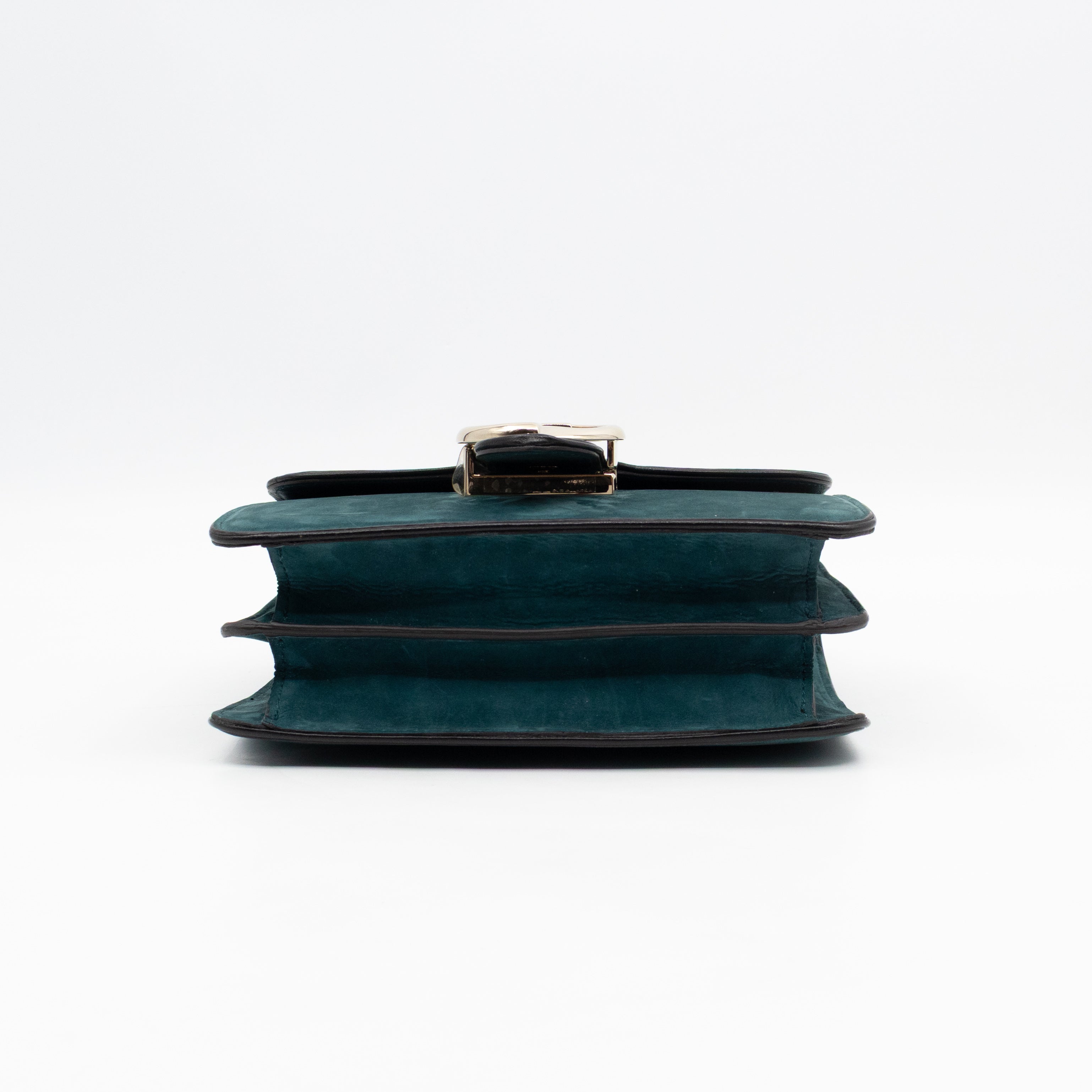 1973 Small Top Handle Bag Blue Nubuck