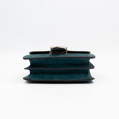 1973 Small Top Handle Bag Blue Nubuck