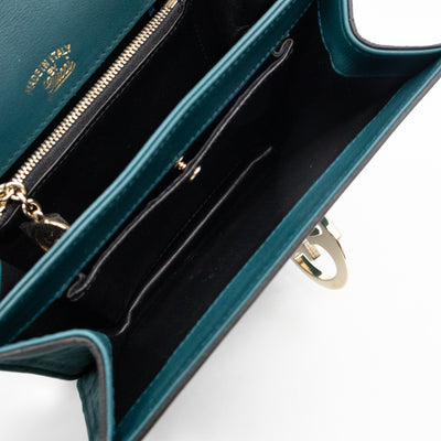 1973 Small Top Handle Bag Blue Nubuck