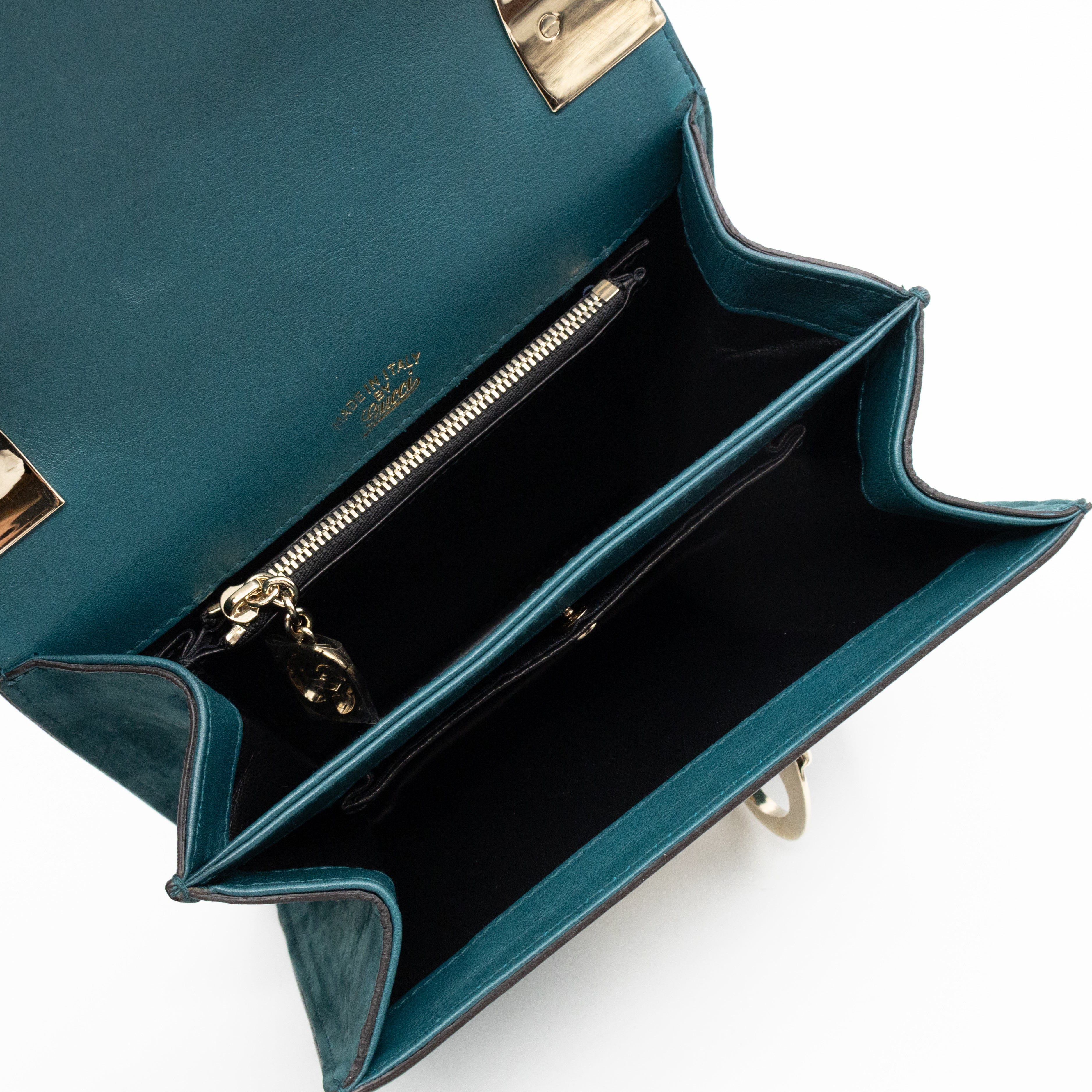 1973 Small Top Handle Bag Blue Nubuck