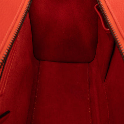 Micro Luggage Red Leather