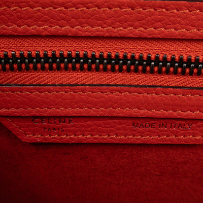 Micro Luggage Red Leather