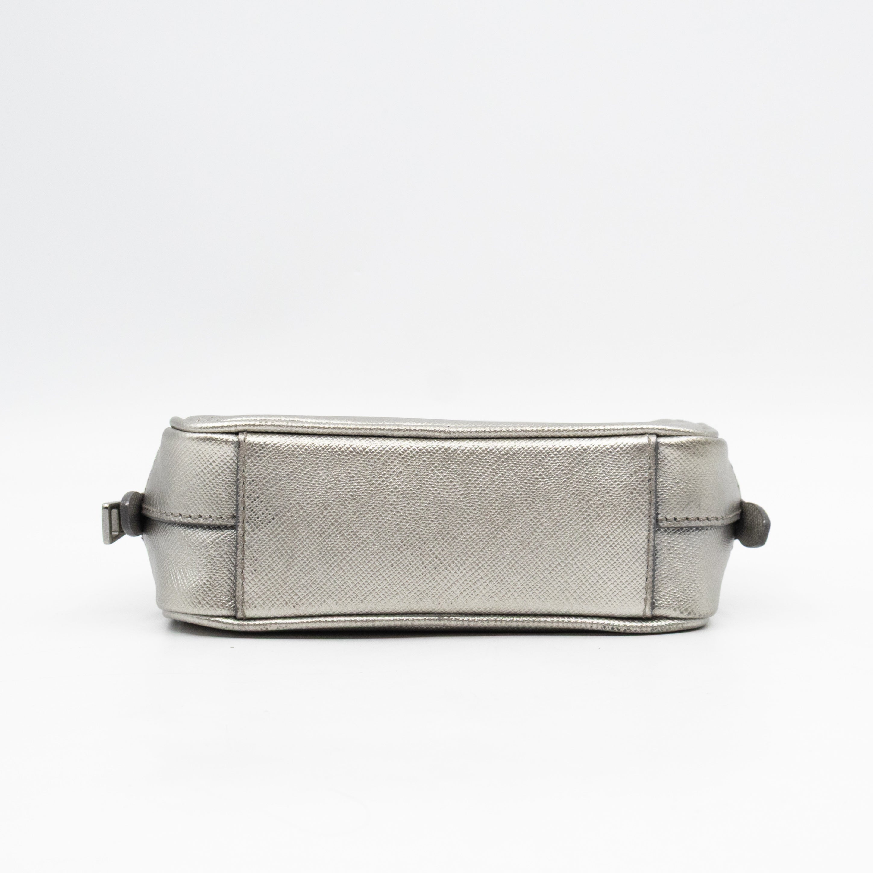 Camera Bag Silver Metallic Saffiano