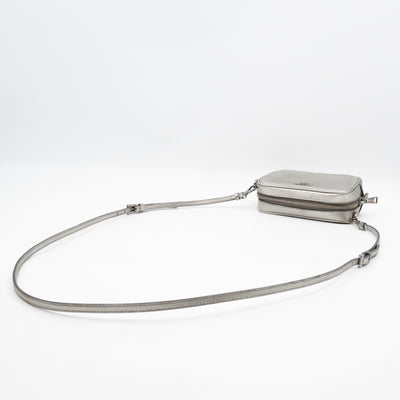 Camera Bag Silver Metallic Saffiano