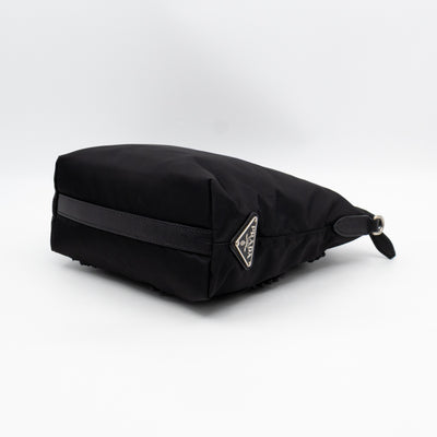 Ricamo Tote Floral Beaded Black Nylon