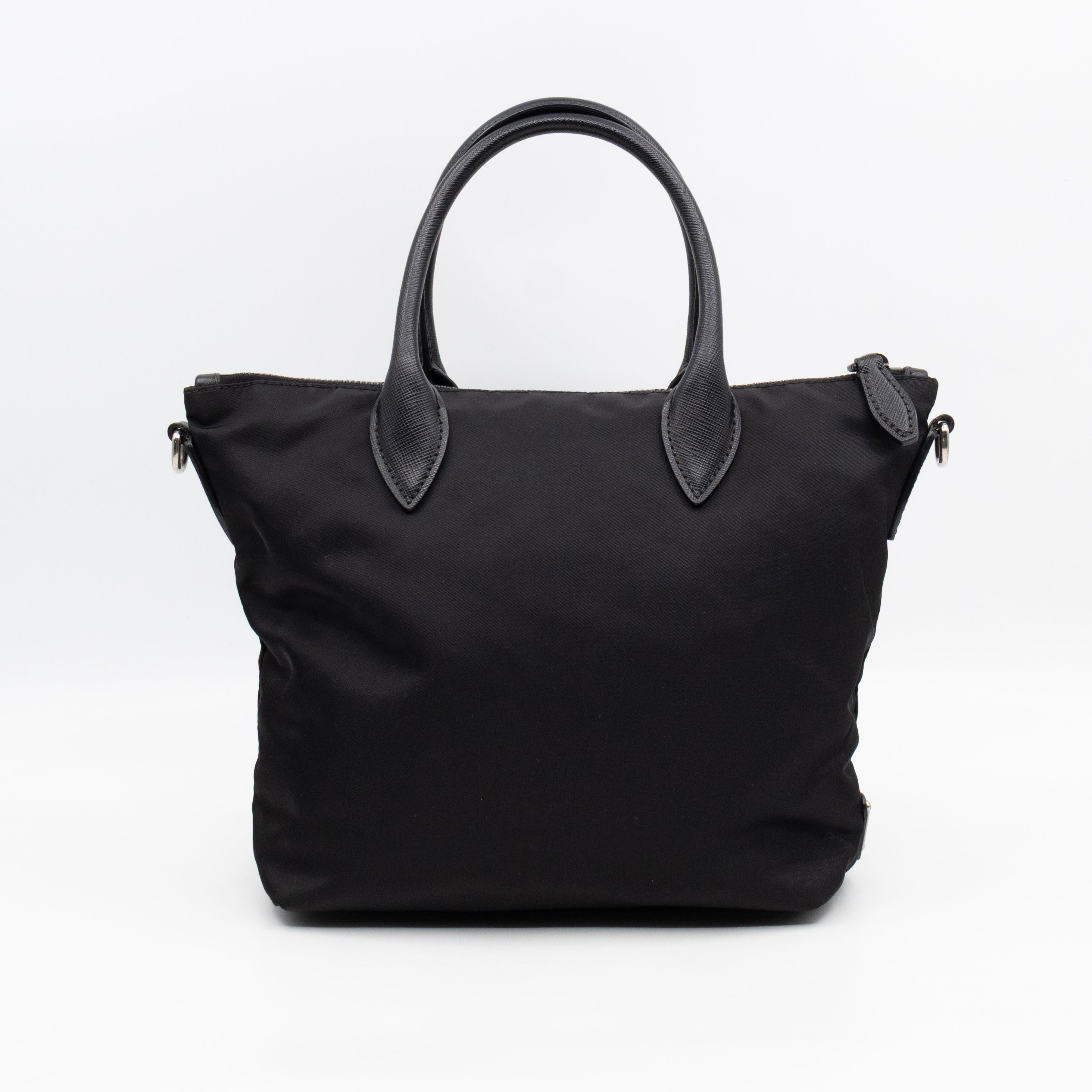 Ricamo Tote Floral Beaded Black Nylon