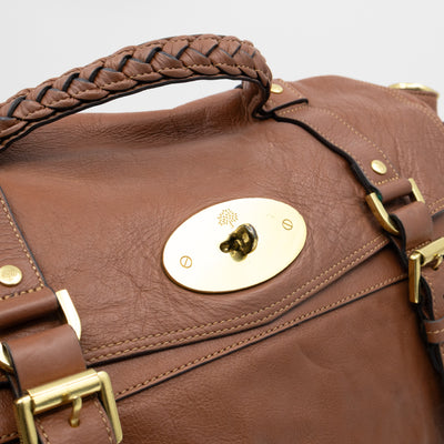 Oversized Alexa Brown Leather