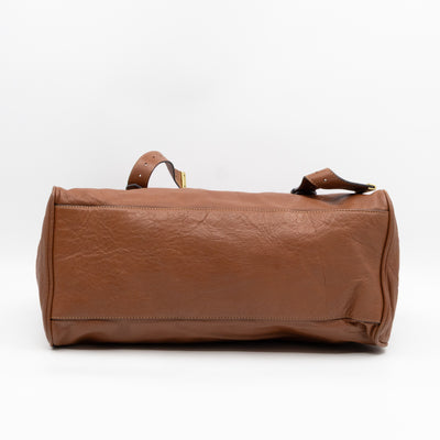 Oversized Alexa Brown Leather
